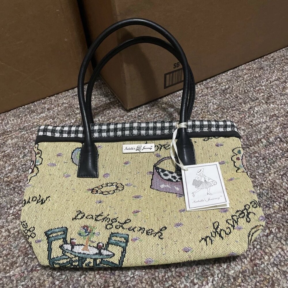 Isabella's Journey - Cafe Ladies - Petite Carpet Bag - Tapestry - NWT